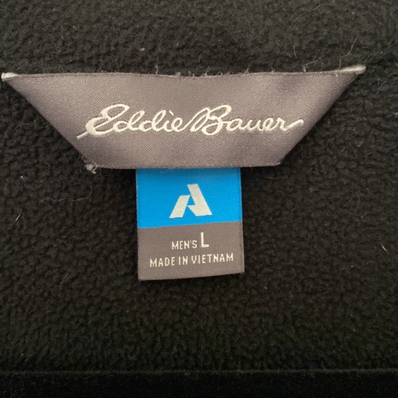 Eddie Bauer Black Fleece Half Zip Pullover - Picture 4 of 5